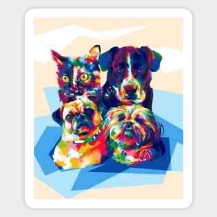 cats and dogs Sticker